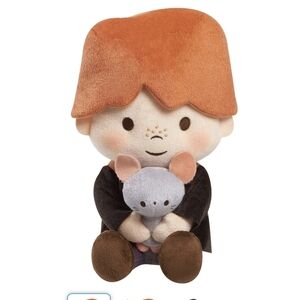 Harry Potter Ron Weasley Plush 11” Holding Scabbers Wizarding World